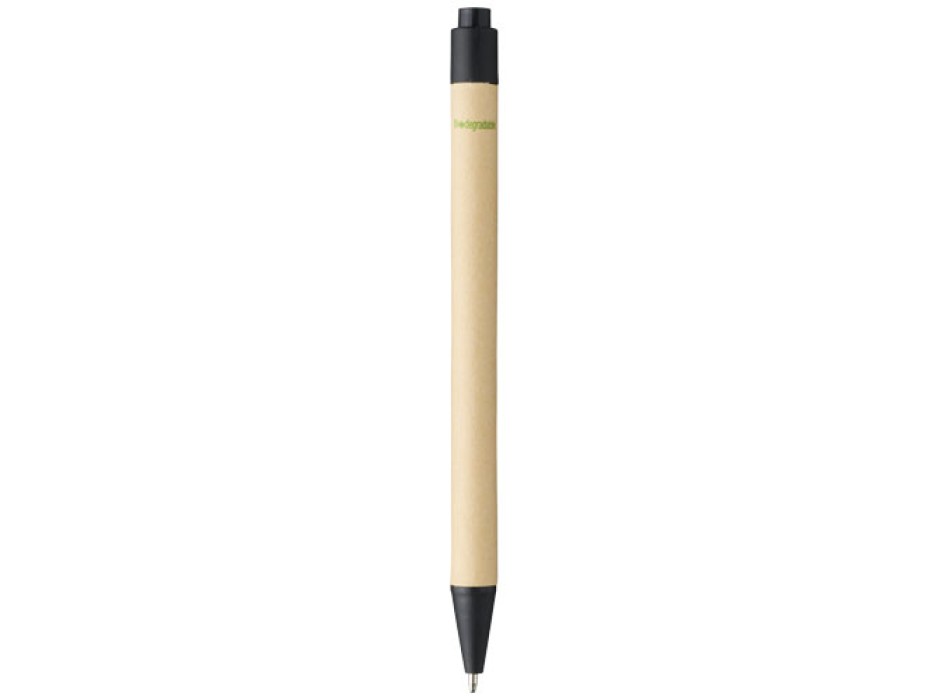 Penna a sfera Berk in cartone riciclato e plastica derivata dal mais (inchiostro nero)