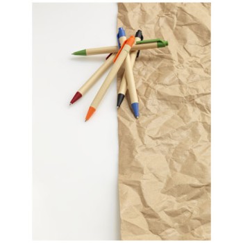 Penna a sfera Berk in cartone riciclato e plastica derivata dal mais (inchiostro nero)