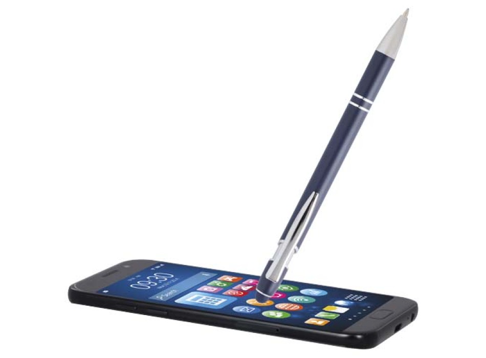 Penna a sfera con finitura argento Kish (inchiostro blu)