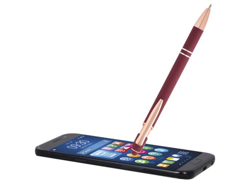 Penna a sfera con finitura oro rosa Nanna (inchiostro blu)