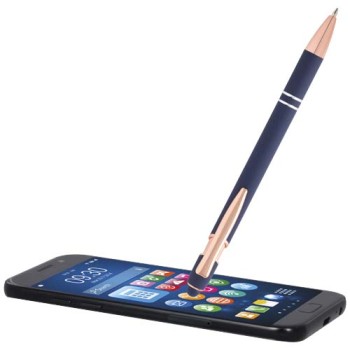 Penna a sfera con finitura oro rosa Nanna (inchiostro blu)