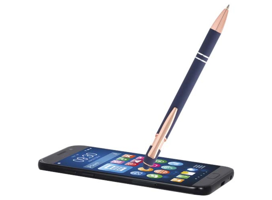 Penna a sfera con finitura oro rosa Nanna (inchiostro blu)
