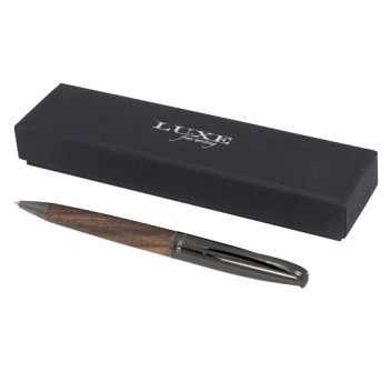 Penna a sfera con serbatoio in legno Loure (inchiostro nero)