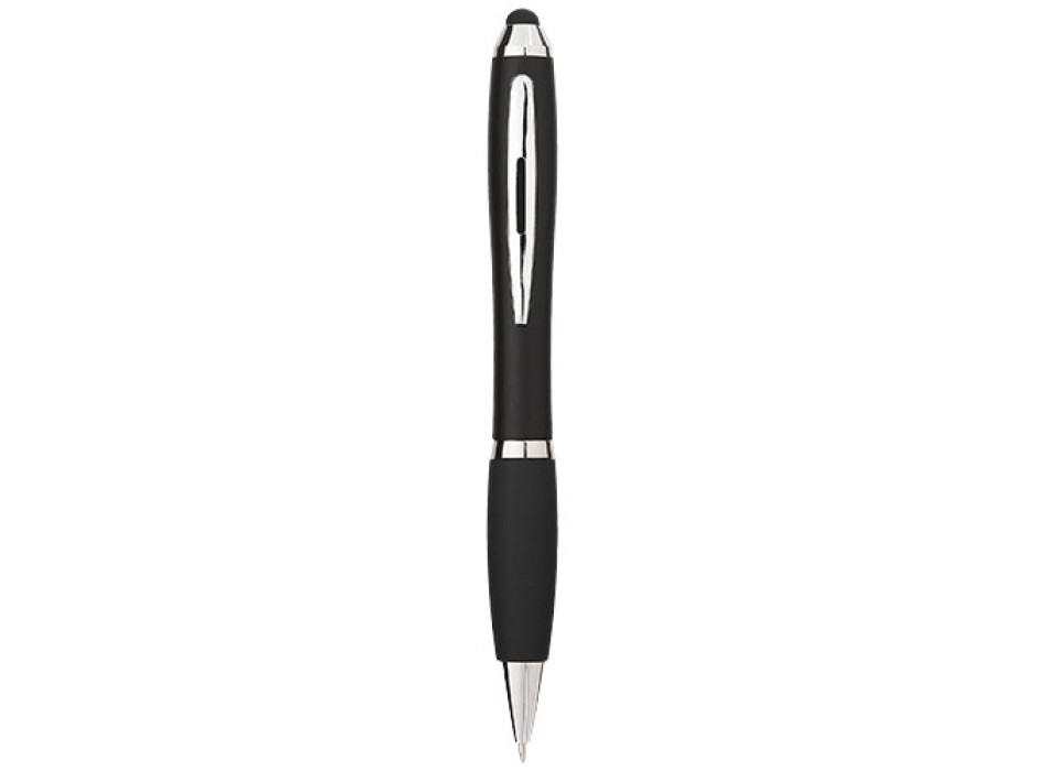 Penna a sfera con stylus e impugnatura nera Nash (inchiostro nero)