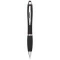 Penna a sfera con stylus e impugnatura nera Nash