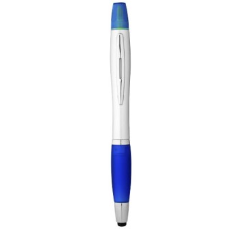 Penna a sfera con stylus ed evidenziatore Nash (inchiostro nero)