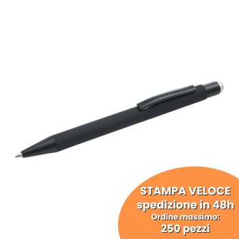 Penna a sfera gommata capacitiva, in alluminio