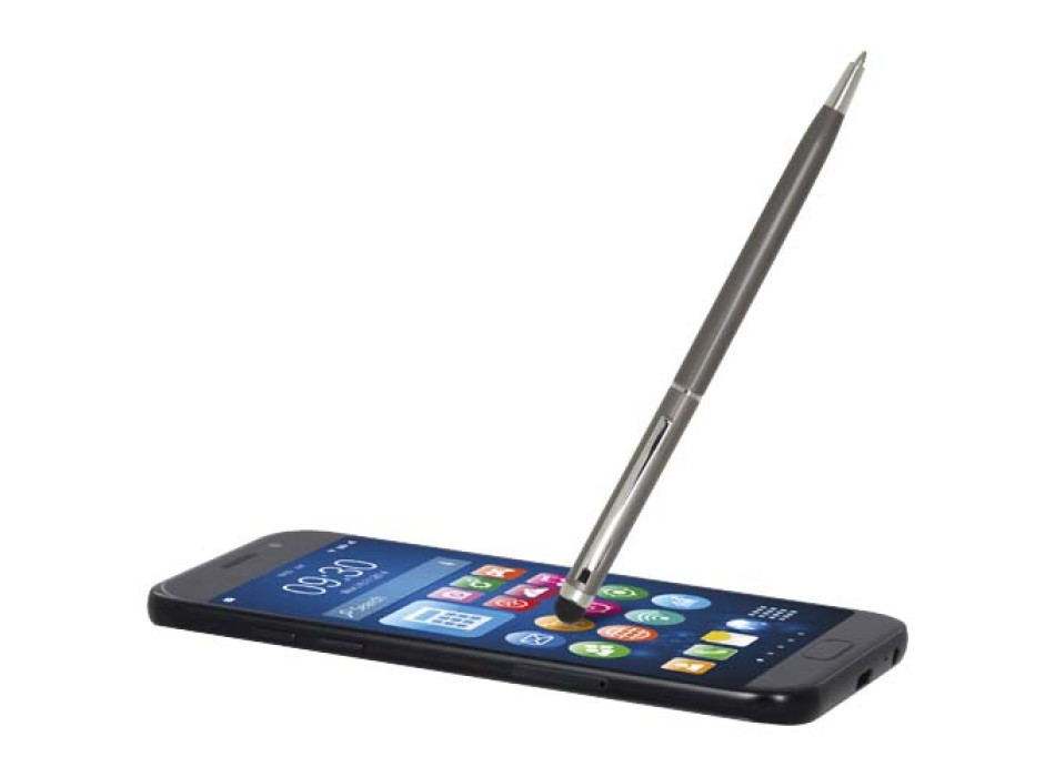 Penna a sfera in alluminio con stylus Ore (inchiostro blu)