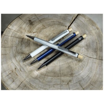 Penna a sfera in alluminio riciclato Cyrus (inchiostro blu)