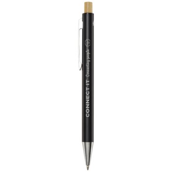 Penna a sfera in alluminio riciclato Cyrus (inchiostro blu)