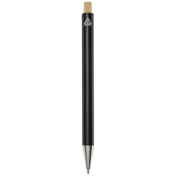 Penna a sfera in alluminio riciclato Cyrus (inchiostro blu)