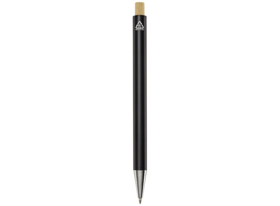 Penna a sfera in alluminio riciclato Cyrus (inchiostro blu)