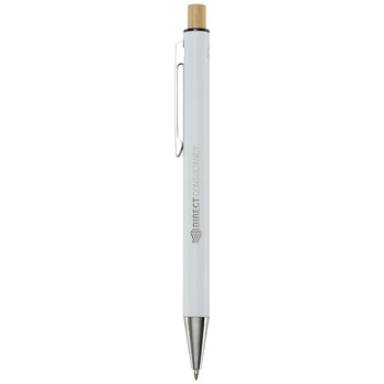 Penna a sfera in alluminio riciclato Cyrus (inchiostro blu)