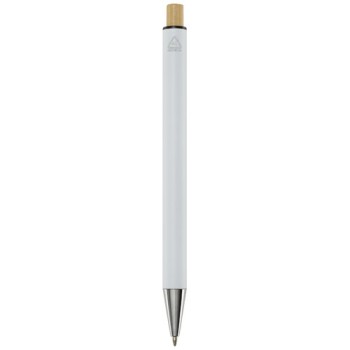 Penna a sfera in alluminio riciclato Cyrus (inchiostro blu)
