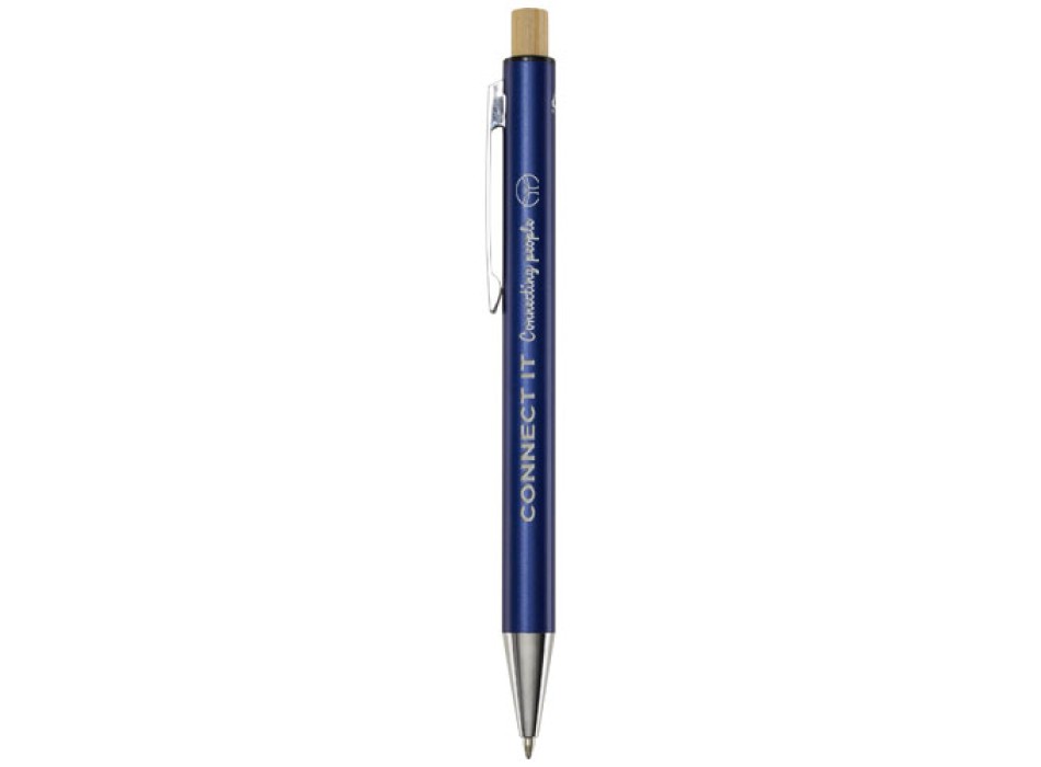 Penna a sfera in alluminio riciclato Cyrus (inchiostro blu)