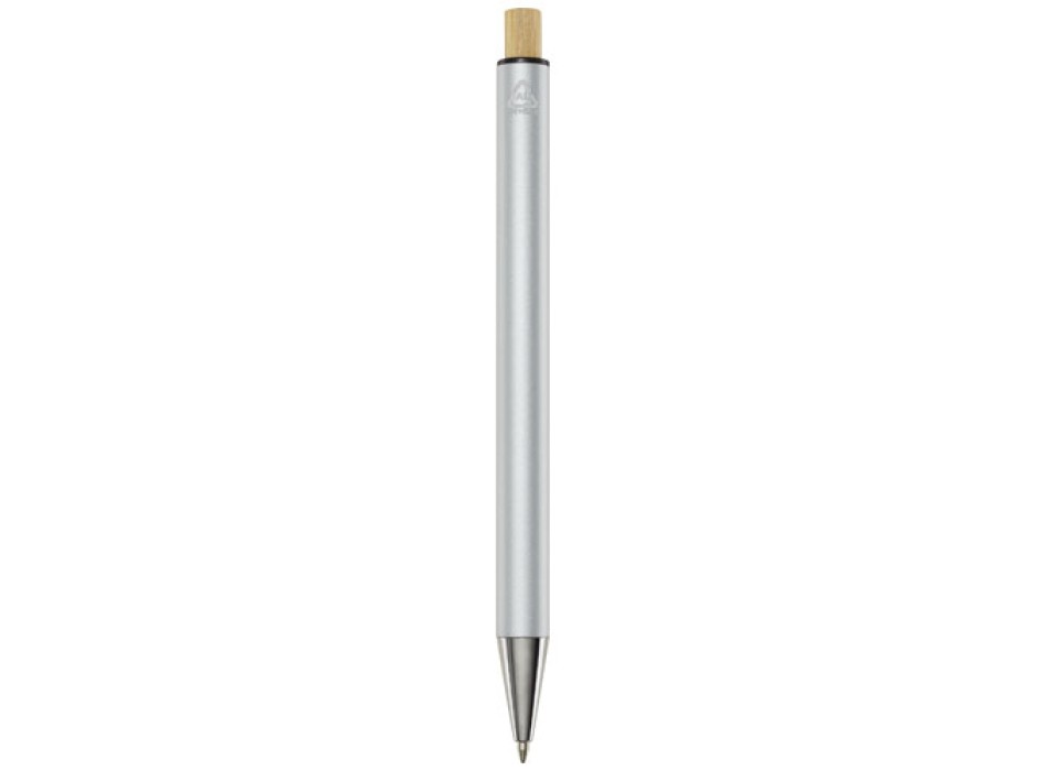 Penna a sfera in alluminio riciclato Cyrus (inchiostro nero)