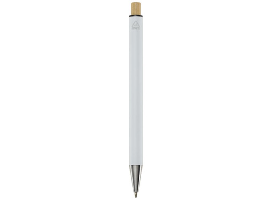 Penna a sfera in alluminio riciclato Cyrus (inchiostro nero)