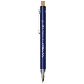 Penna a sfera in alluminio riciclato Cyrus (inchiostro nero)
