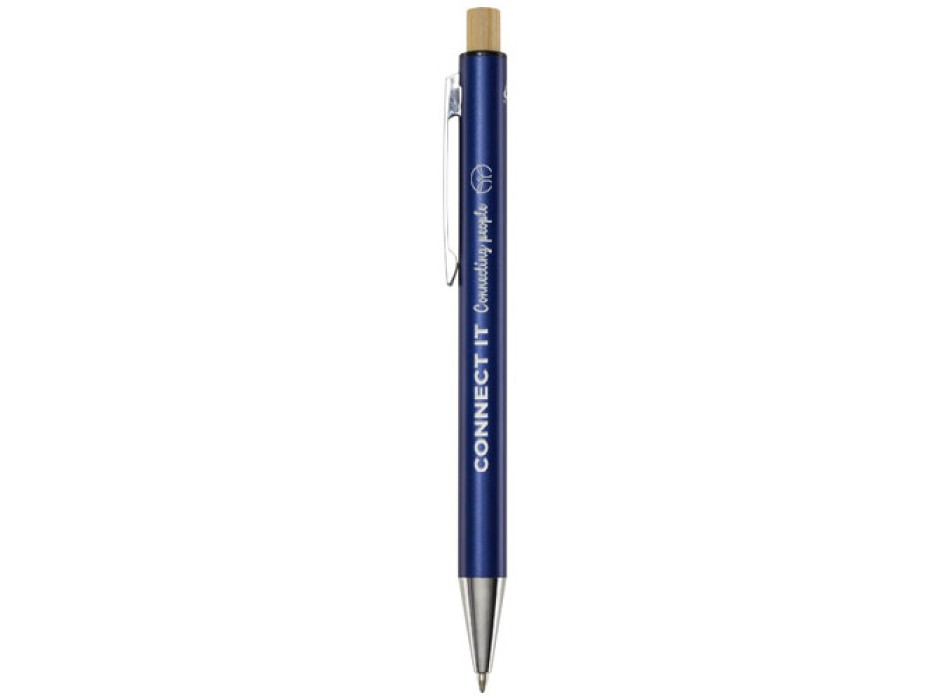 Penna a sfera in alluminio riciclato Cyrus (inchiostro nero)