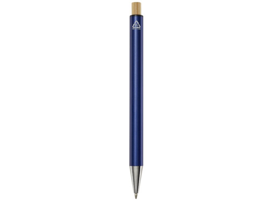 Penna a sfera in alluminio riciclato Cyrus (inchiostro nero)