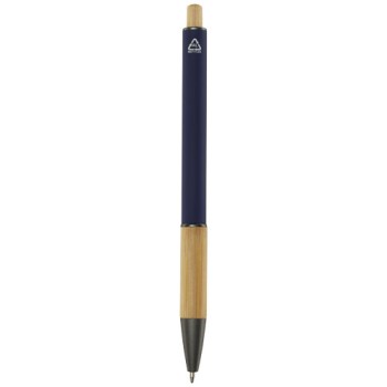 Penna a sfera in alluminio riciclato Darius (inchiostro blu)