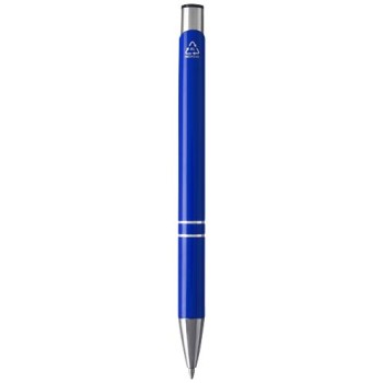 Penna a sfera in alluminio riciclato Moneta (inchiostro blu)