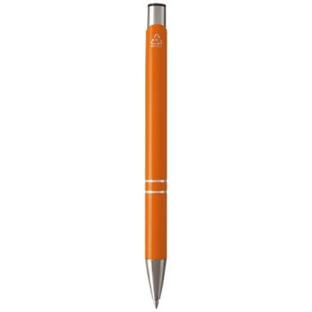 Penna a sfera in alluminio riciclato Moneta (inchiostro nero)