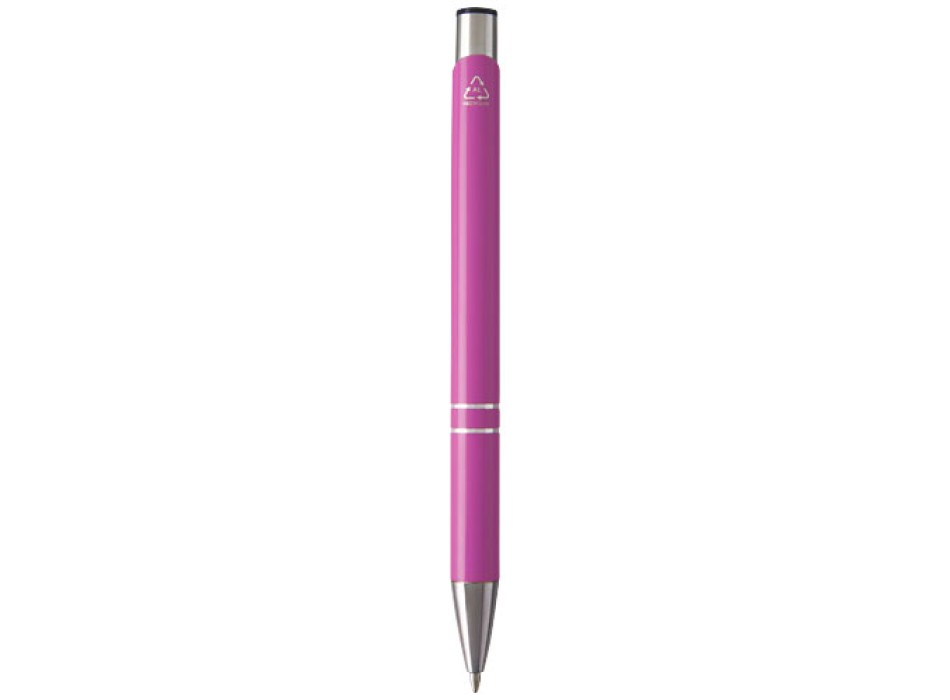 Penna a sfera in alluminio riciclato Moneta (inchiostro nero)