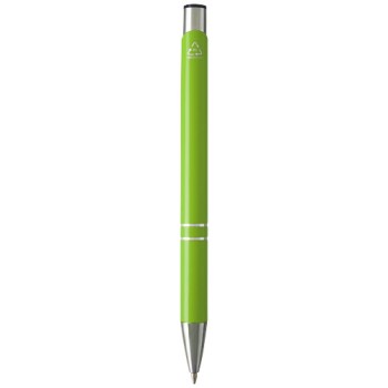 Penna a sfera in alluminio riciclato Moneta (inchiostro nero)