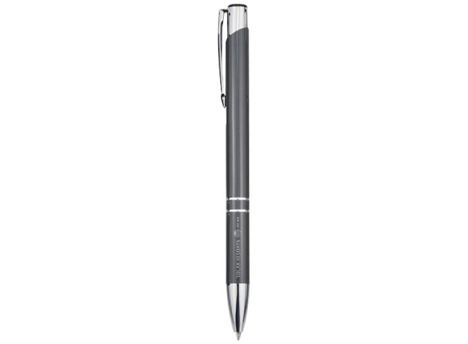 Penna a sfera in alluminio riciclato Moneta (inchiostro nero)