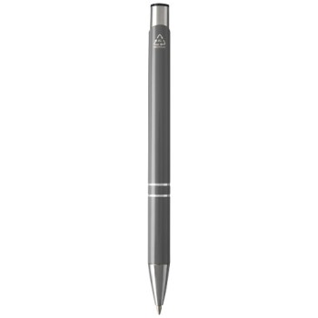Penna a sfera in alluminio riciclato Moneta (inchiostro nero)