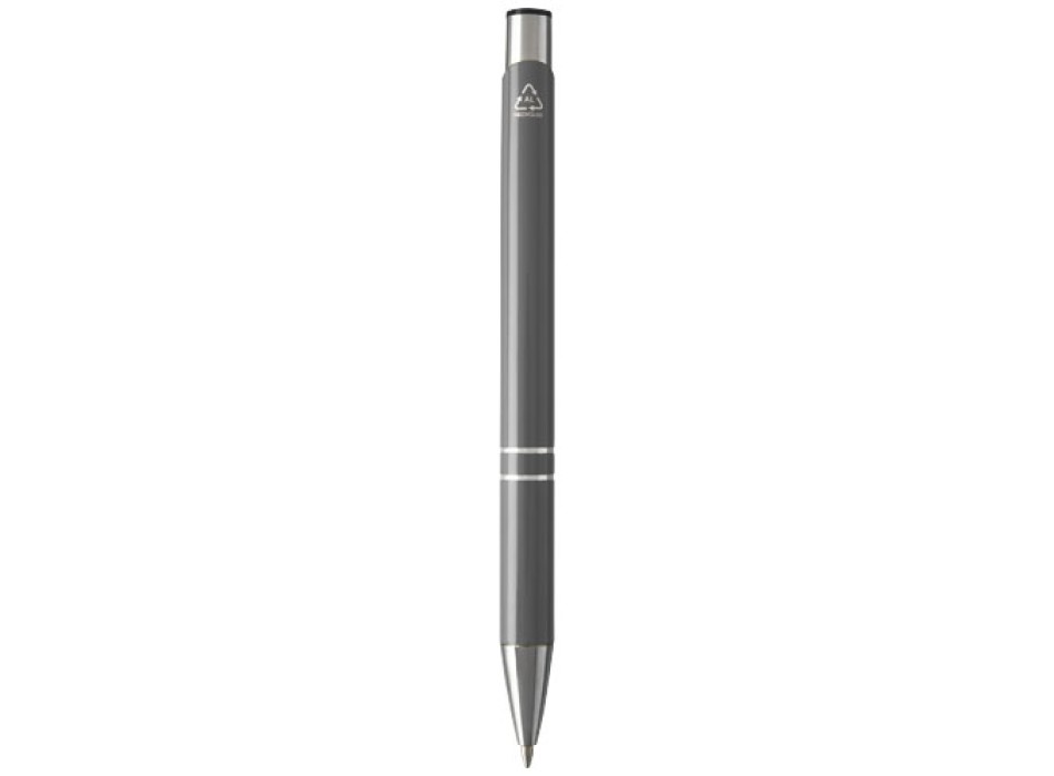 Penna a sfera in alluminio riciclato Moneta (inchiostro nero)
