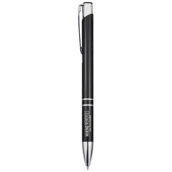Penna a sfera in alluminio riciclato Moneta (inchiostro nero)