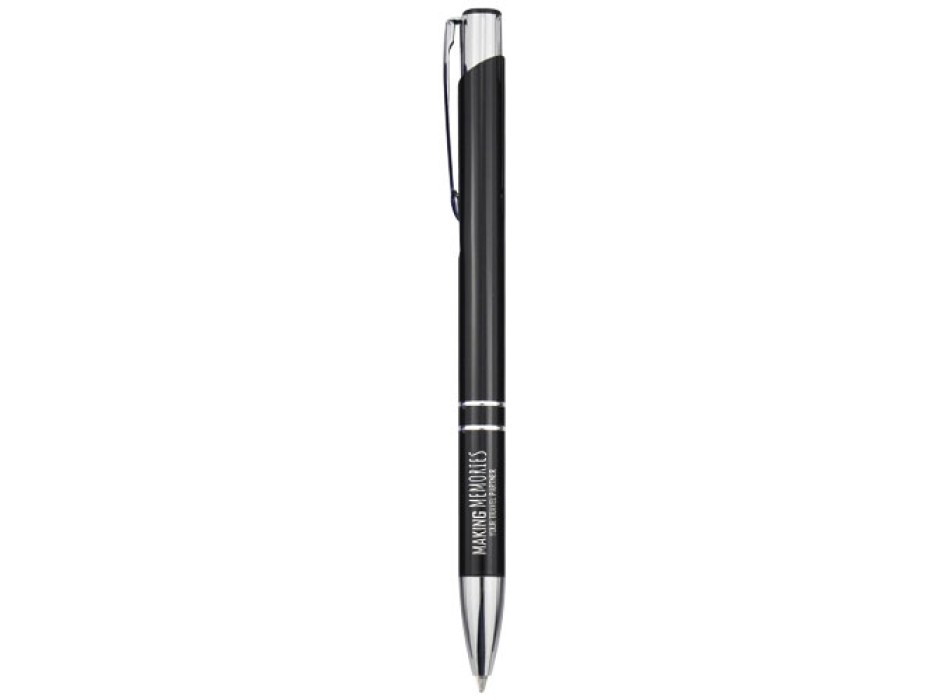 Penna a sfera in alluminio riciclato Moneta (inchiostro nero)