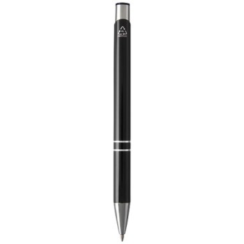 Penna a sfera in alluminio riciclato Moneta (inchiostro nero)