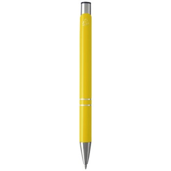 Penna a sfera in alluminio riciclato Moneta (inchiostro nero)