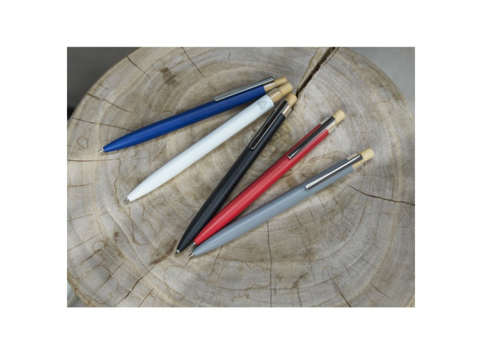 Penna a sfera in alluminio riciclato Nooshin (inchiostro blu)