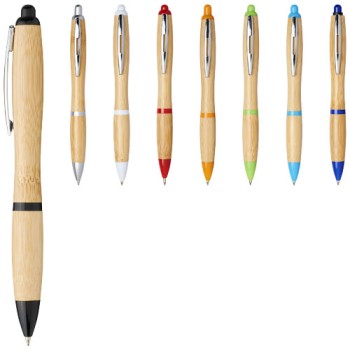Penna a sfera in bambù Nash (inchiostro blu)