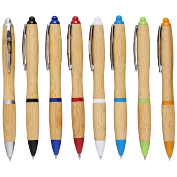 Penna a sfera in bambù Nash (inchiostro blu)