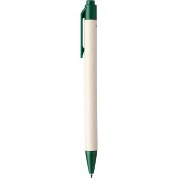 Penna a sfera in cartone di latte e ABS riciclato Heike