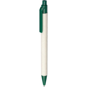Penna a sfera in cartone di latte e ABS riciclato Heike