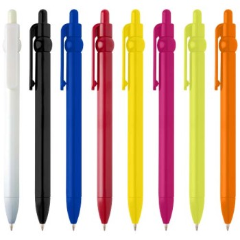 Penna a sfera in plastica riciclata Fidget (inchiostro nero)