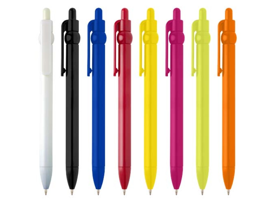 Penna a sfera in plastica riciclata Fidget (inchiostro nero)