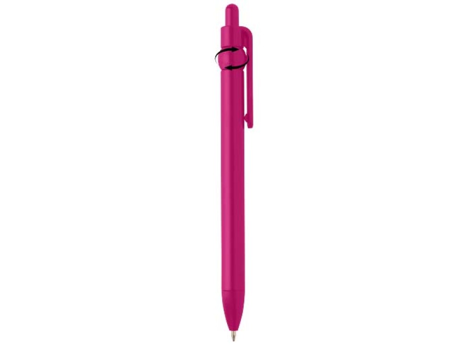 Penna a sfera in plastica riciclata Fidget (inchiostro nero)