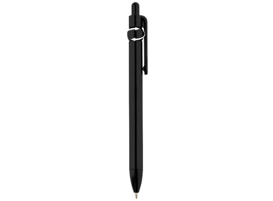 Penna a sfera in plastica riciclata Fidget (inchiostro nero)
