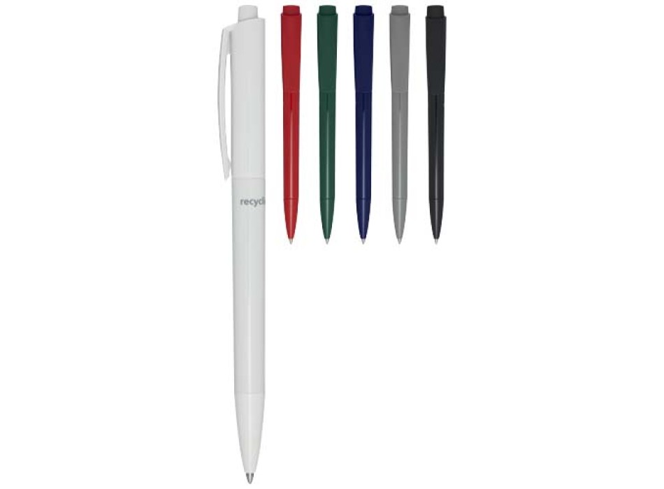 Penna a sfera in plastica riciclata Martha (inchiostro blu)