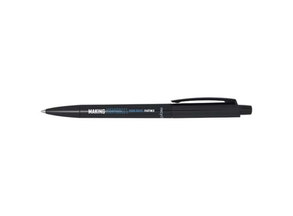 Penna a sfera in plastica riciclata Martha (inchiostro nero)