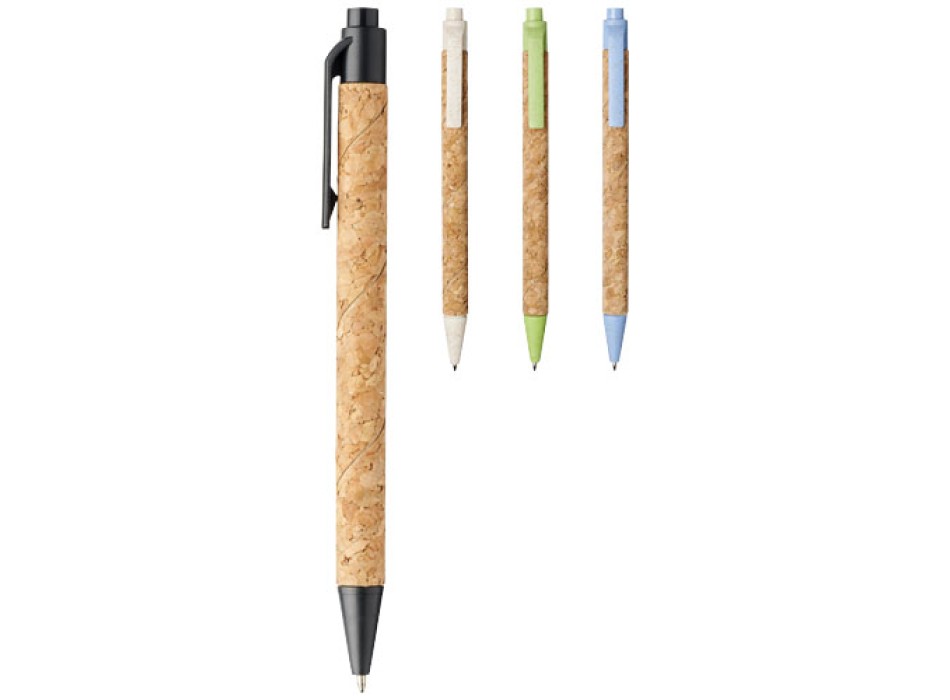 Penna a sfera in sughero e paglia di grano Midar (inchiostro nero)
