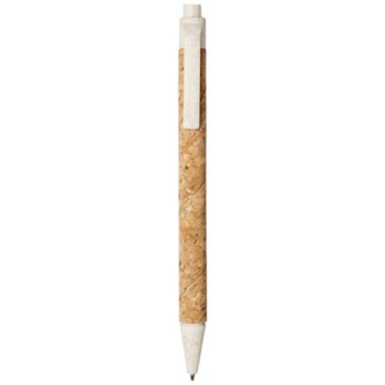 Penna a sfera in sughero e paglia di grano Midar (inchiostro nero)