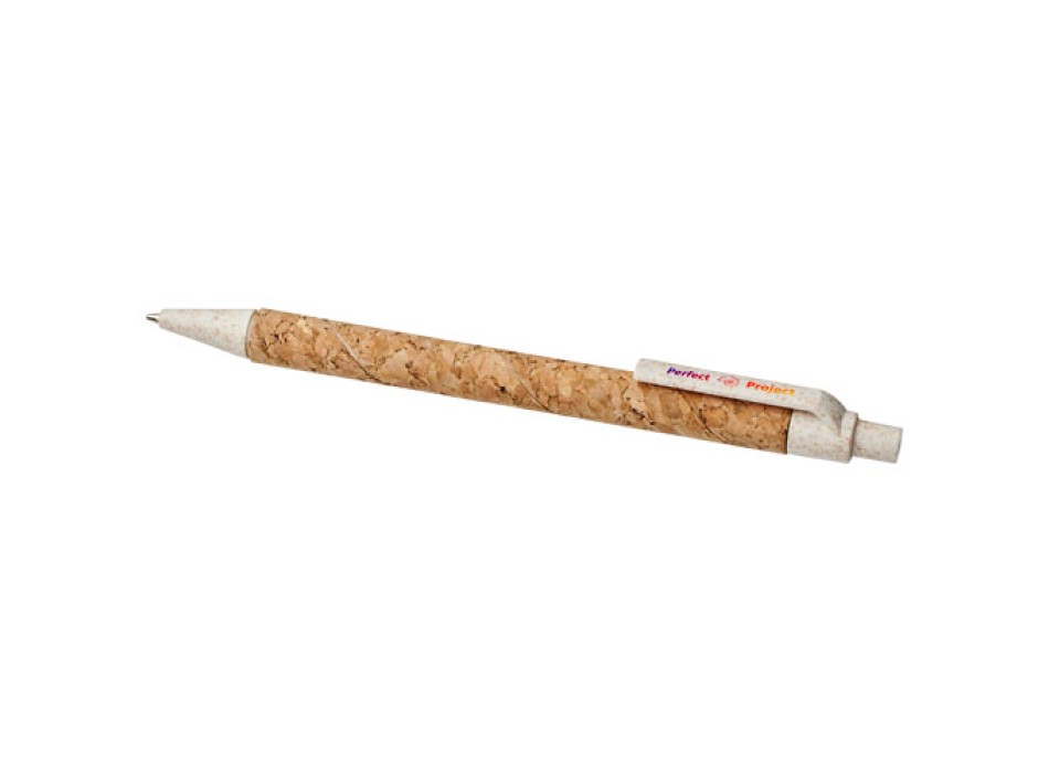 Penna a sfera in sughero e paglia di grano Midar (inchiostro nero)